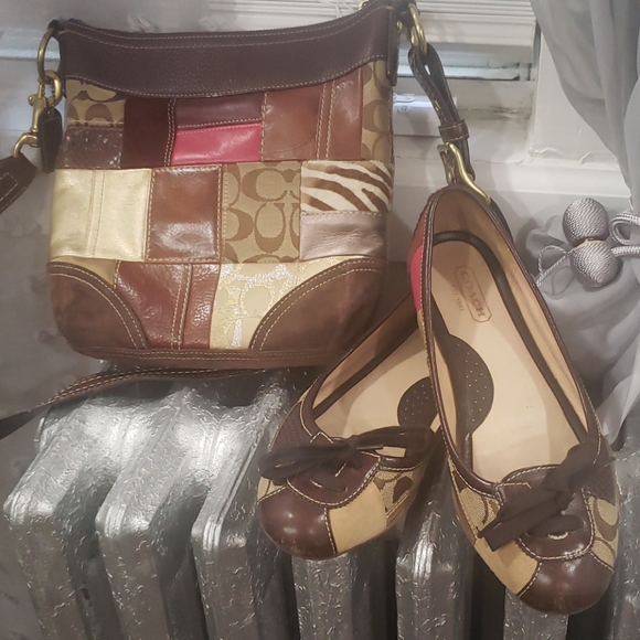 Coach flats with matching bag.